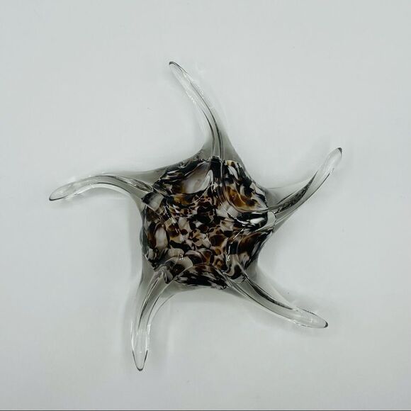 Art Glass Starfish Tortoise Pattern Paperweight - Picture 4 of 6